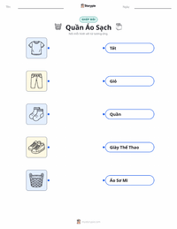 Tài liệu in sẵn Quần Áo Sạch Sẽ cho trẻ em
