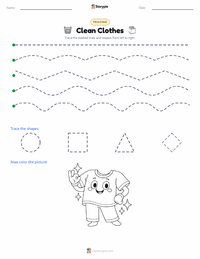 Clean Clothes printable worksheet preview