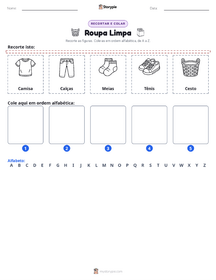 Recortar & Colar Alfabeto