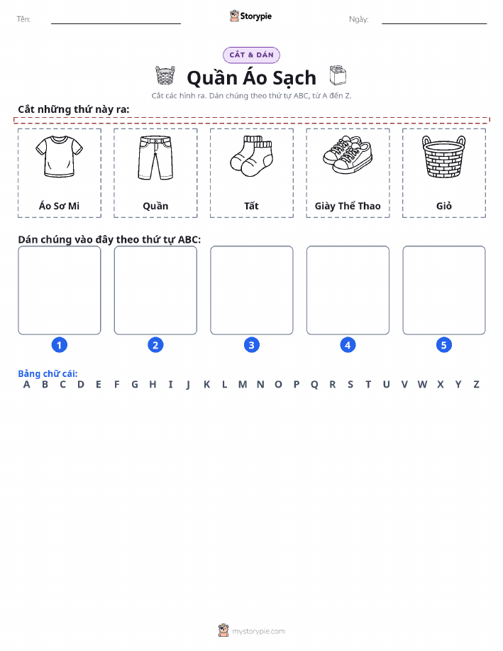 Cắt & Dán Chữ Cái