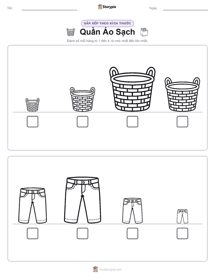 Thứ Tự Kích Thước