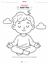 Quiet Time coloring page for kids