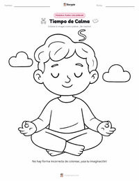 Página para colorear de Tiempo de Tranquilidad para niños