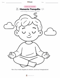 Pagina da colorare di Tempo di tranquillità per bambini