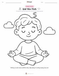 Trang tô màu Thời Gian Tĩnh Lặng cho trẻ em