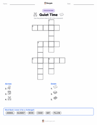 Quiet Time printable worksheet preview