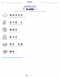Stille Tijd afdrukbare werkblad voorbeeld