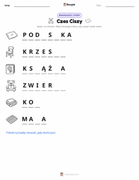 Podgląd drukowalnego arkusza ćwiczeń Czas Ciszy