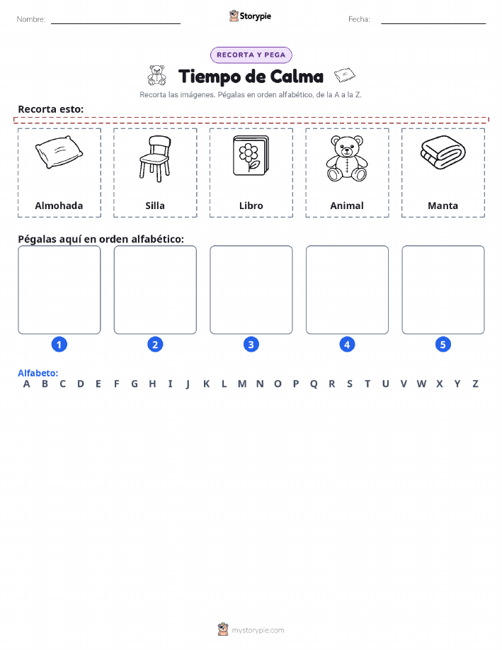 Cortar y Pegar el Alfabeto