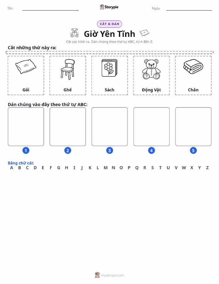 Cắt & Dán Chữ Cái