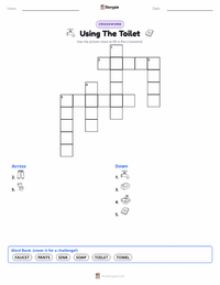 Using The Toilet printable worksheet preview