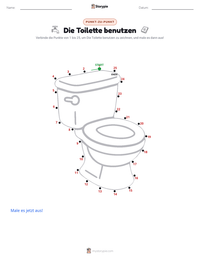 Toilettenbenutzung druckbare Arbeitsblatt Vorschau
