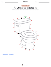 Aperçu de la feuille de travail imprimable Utiliser les toilettes
