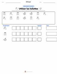 Aperçu de la feuille de travail imprimable Utiliser les toilettes