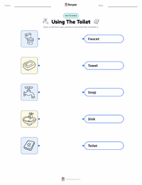 Using The Toilet printable worksheet preview