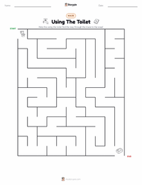 Using The Toilet printable worksheet preview