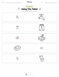 Using The Toilet printable worksheet preview