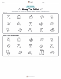 Using The Toilet printable worksheet preview