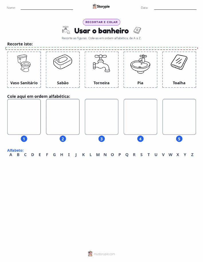 Recortar & Colar Alfabeto