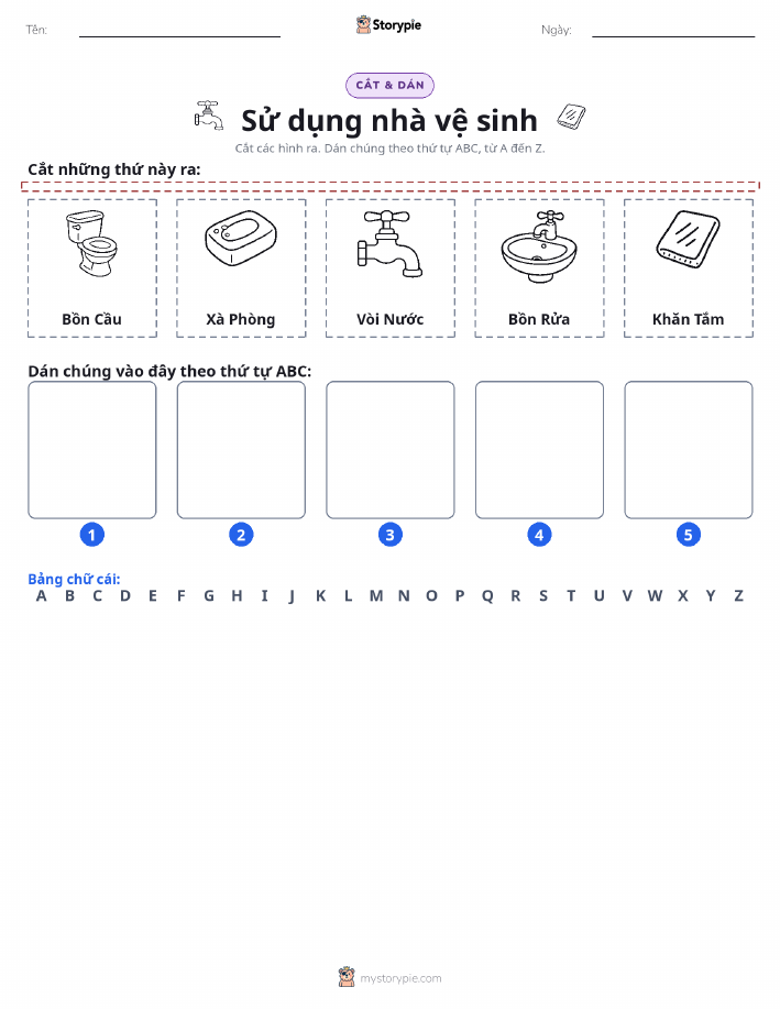 Cắt & Dán Chữ Cái