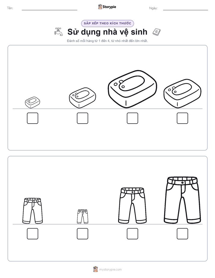 Thứ Tự Kích Thước