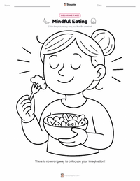 Mindful Eating printable worksheet preview