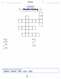Mindful Eating printable worksheet preview