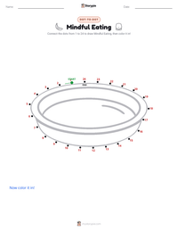 Mindful Eating printable worksheet preview