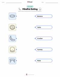 Mindful Eating printable worksheet preview