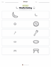 Mindful Eating printable worksheet preview