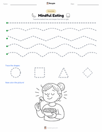 Mindful Eating printable worksheet preview