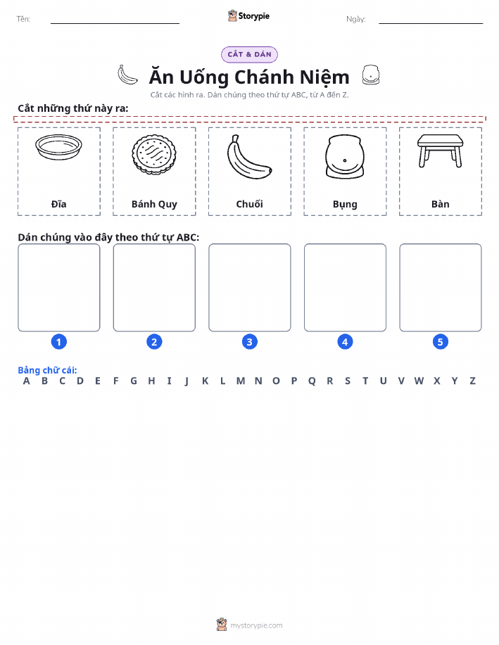 Cắt & Dán Chữ Cái