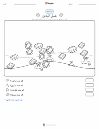 معاينة ورقة العمل القابلة للطباعة غسل اليدين