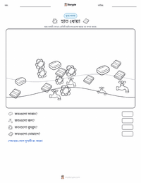 হাত ধোয়া মুদ্রণযোগ্য কাজের পৃষ্ঠার প্রিভিউ