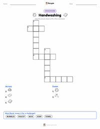 Handwashing printable worksheet preview
