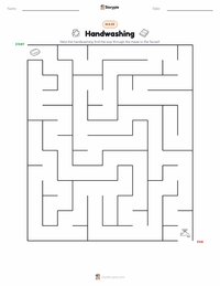 Handwashing printable worksheet preview