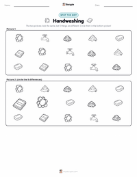 Handwashing printable worksheet preview