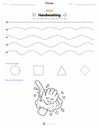 Handwashing printable worksheet preview