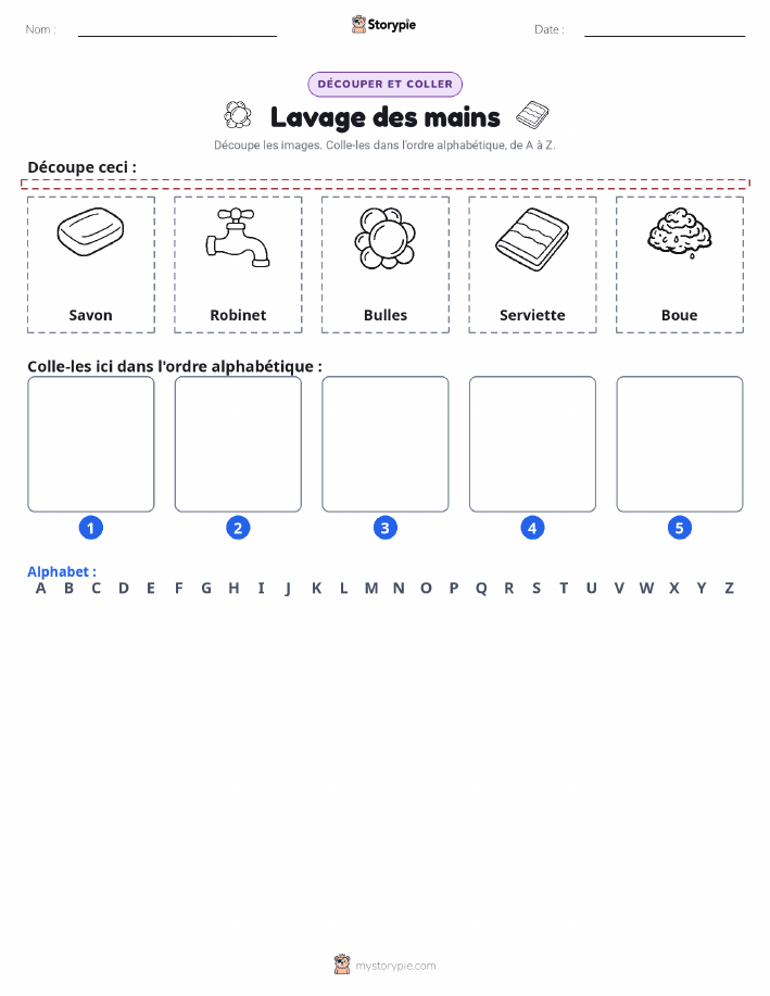 Découper & Coller l'Alphabet