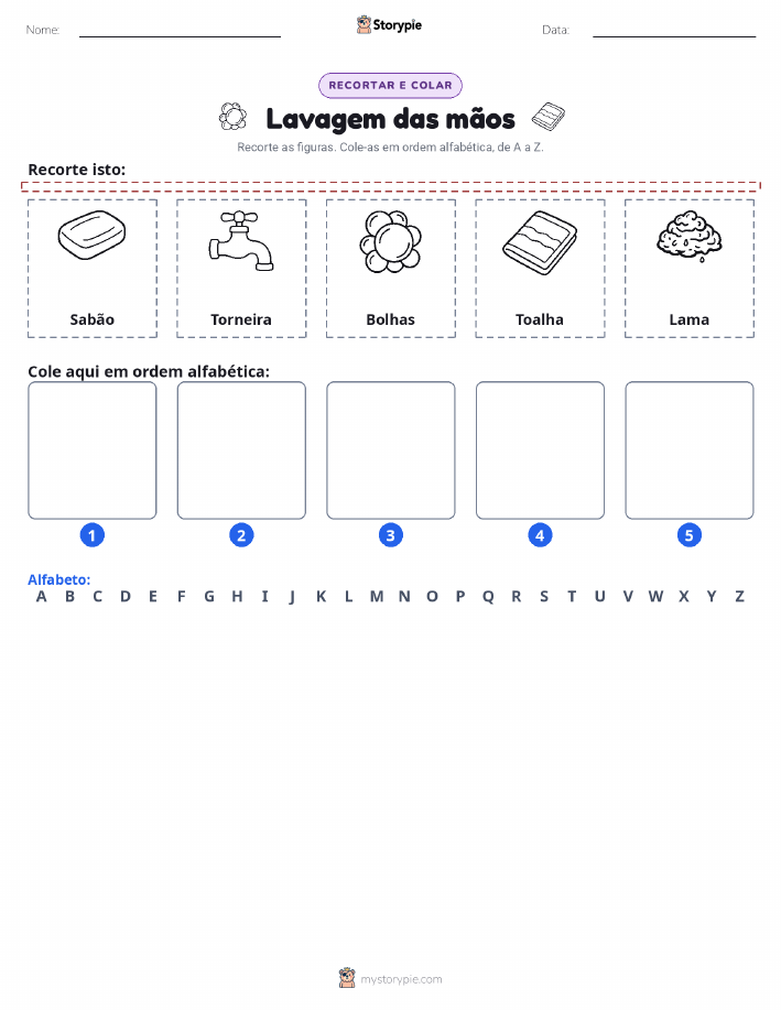 Recortar & Colar Alfabeto