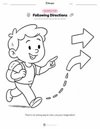 Following Directions printable worksheet preview