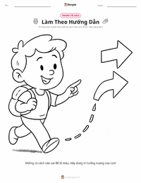 Trang tô màu Làm theo Chỉ dẫn cho trẻ em