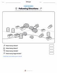 Following Directions printable worksheet preview