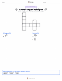 Anweisungen befolgen druckbare Arbeitsblatt Vorschau