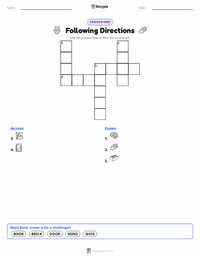 Following Directions printable worksheet preview