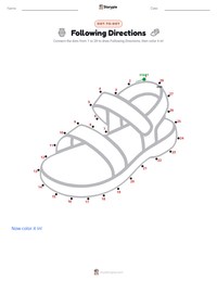 Following Directions printable worksheet preview