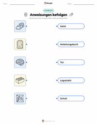 Anweisungen befolgen druckbare Arbeitsblatt Vorschau