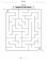 Anteprima della scheda stampabile di Seguire le Istruzioni