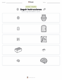 Vista previa de la hoja de trabajo imprimible de Seguir Instrucciones