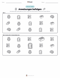 Anweisungen befolgen druckbare Arbeitsblatt Vorschau